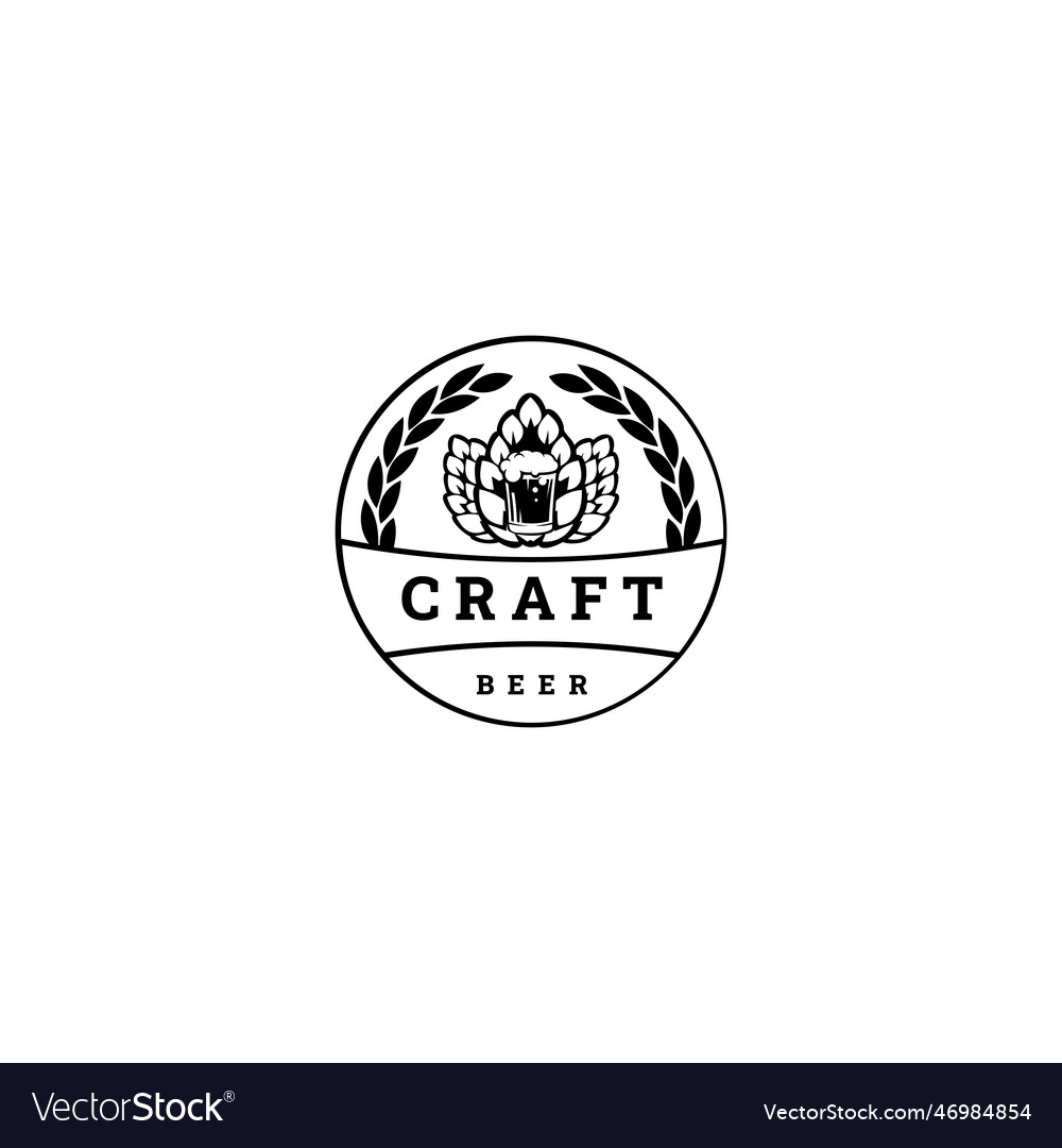 Beer logo craft logo symbols icons pub Royalty Free Vector