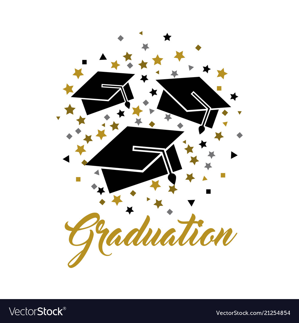 Congratulations grad celebration card Royalty Free Vector