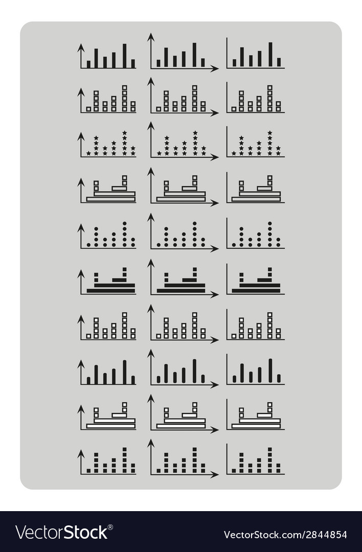 Different graph chart set for business infographic