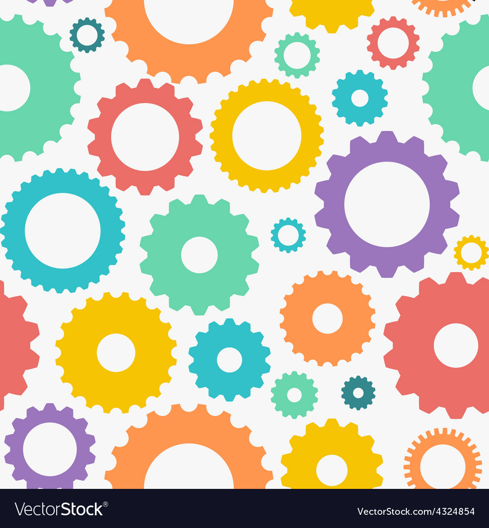 Gear icon seamless pattern