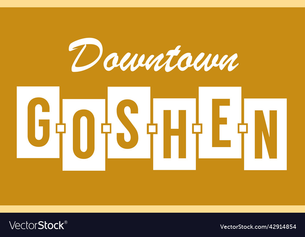 Goshen indiana mit gelbem Hintergrund