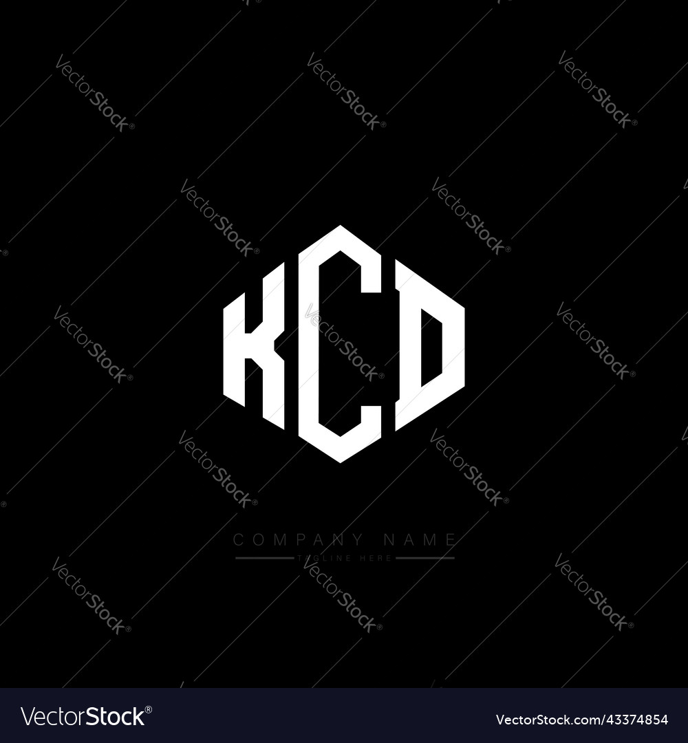 Kcd letter logo design with polygon shape Vector Image