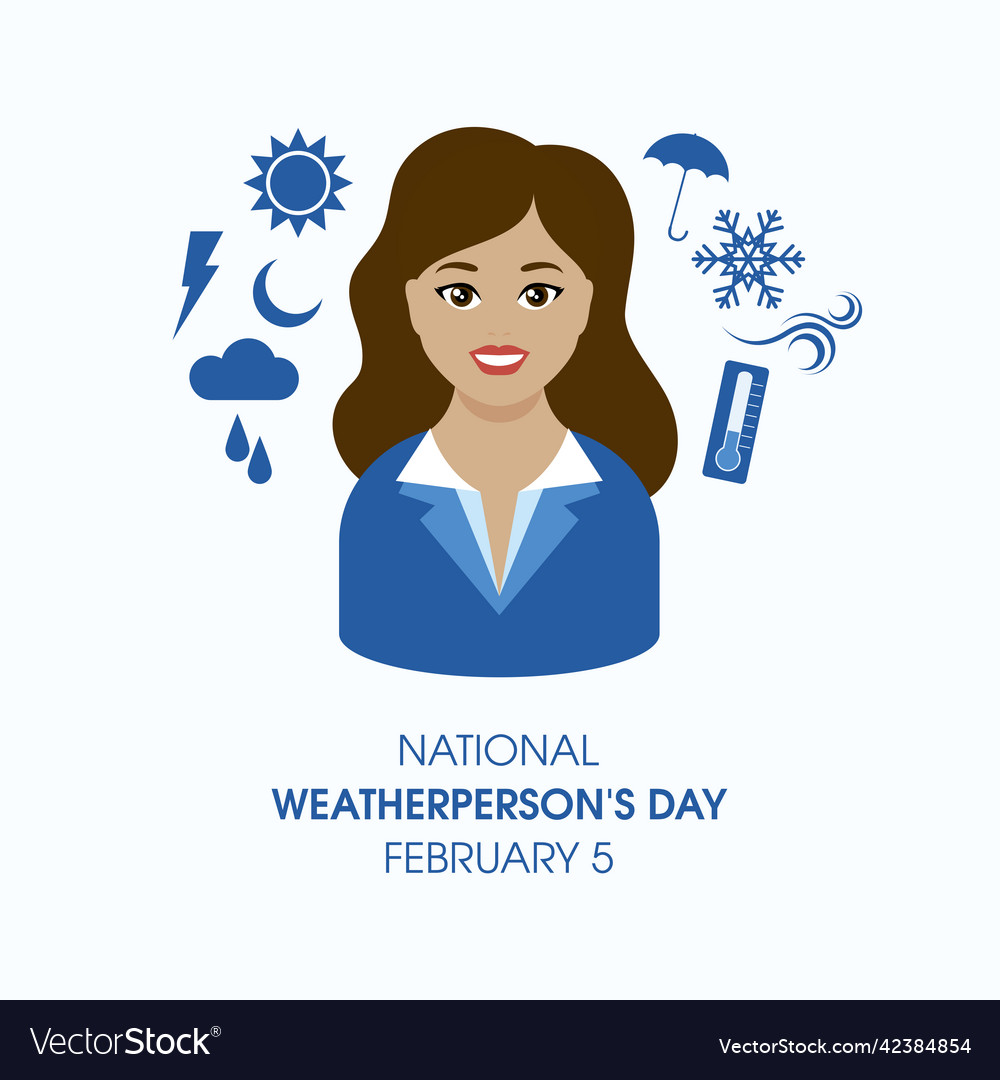 National weatherpersons day Royalty Free Vector Image