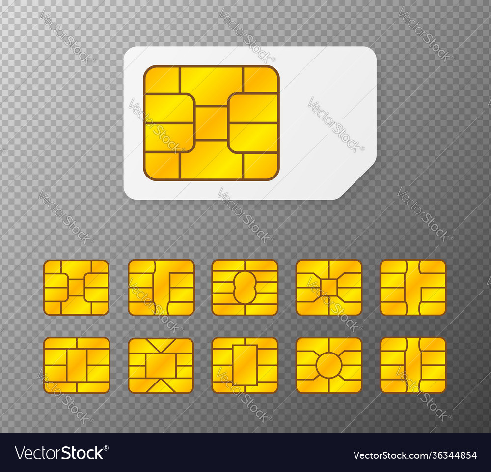 Realistic global collection phone sim card