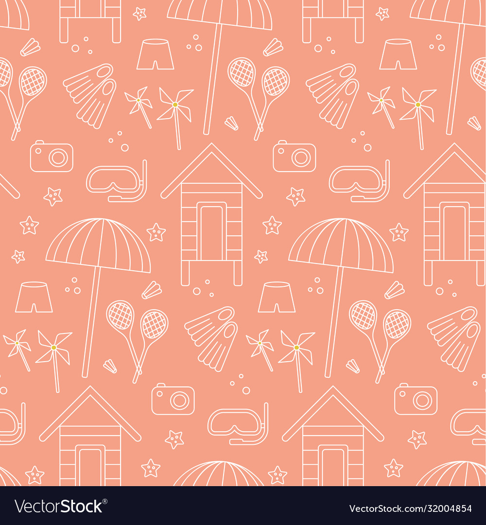 Seaside pattern flat seamless design