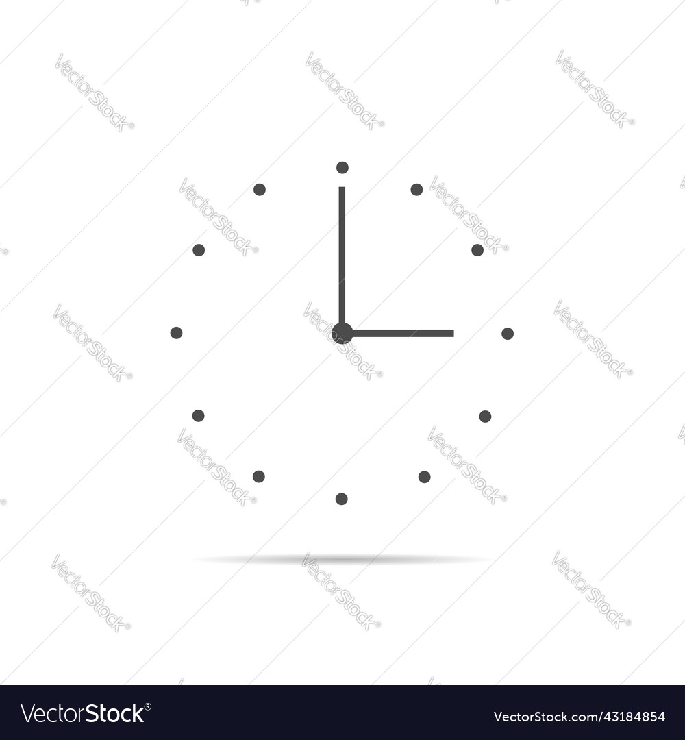 Simple clock icon isolated