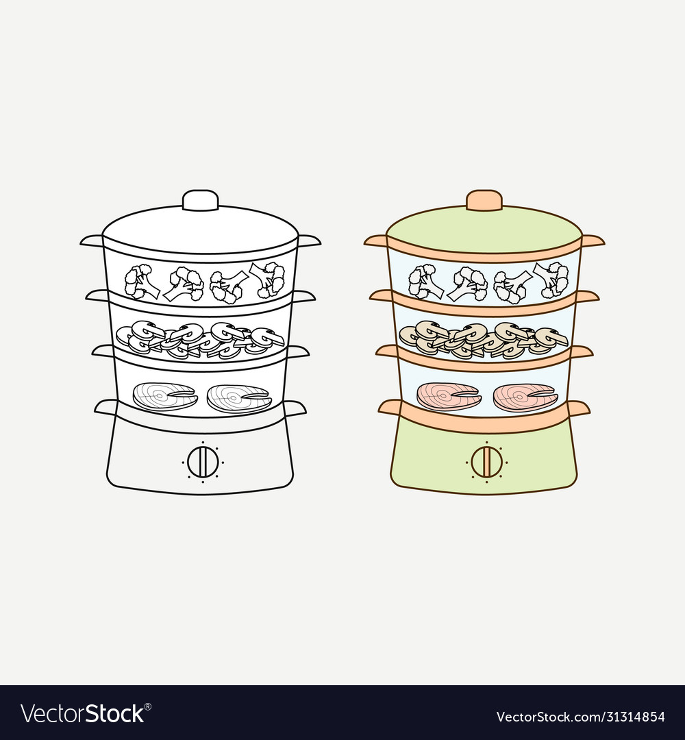 Steamer icons set