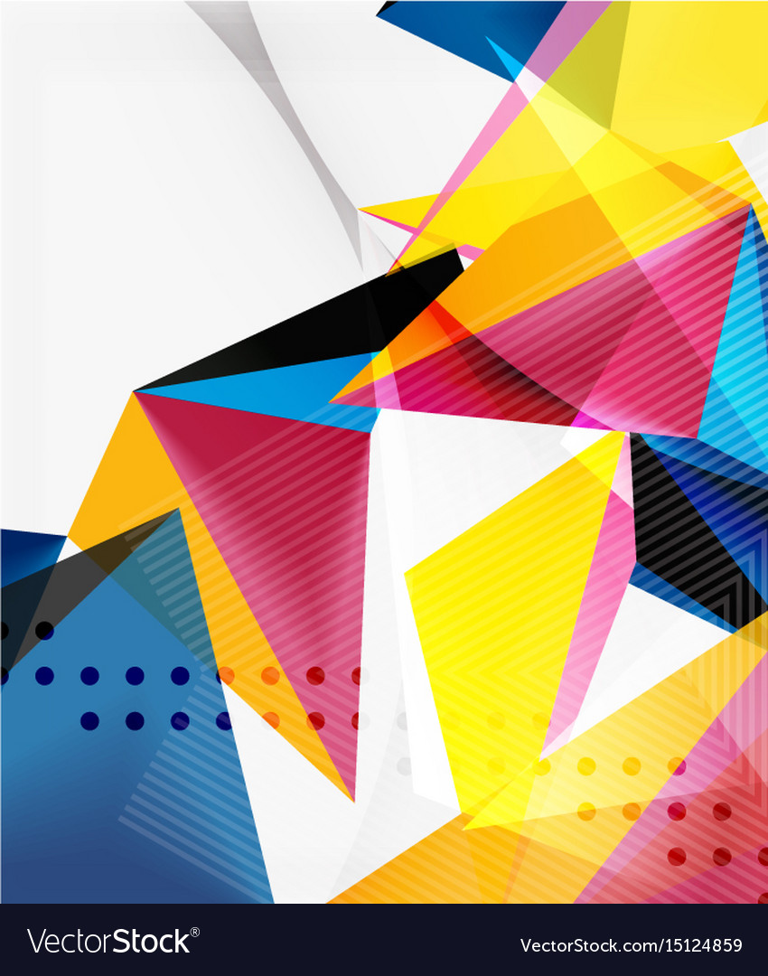 3d triangles geometric Royalty Free Vector Image