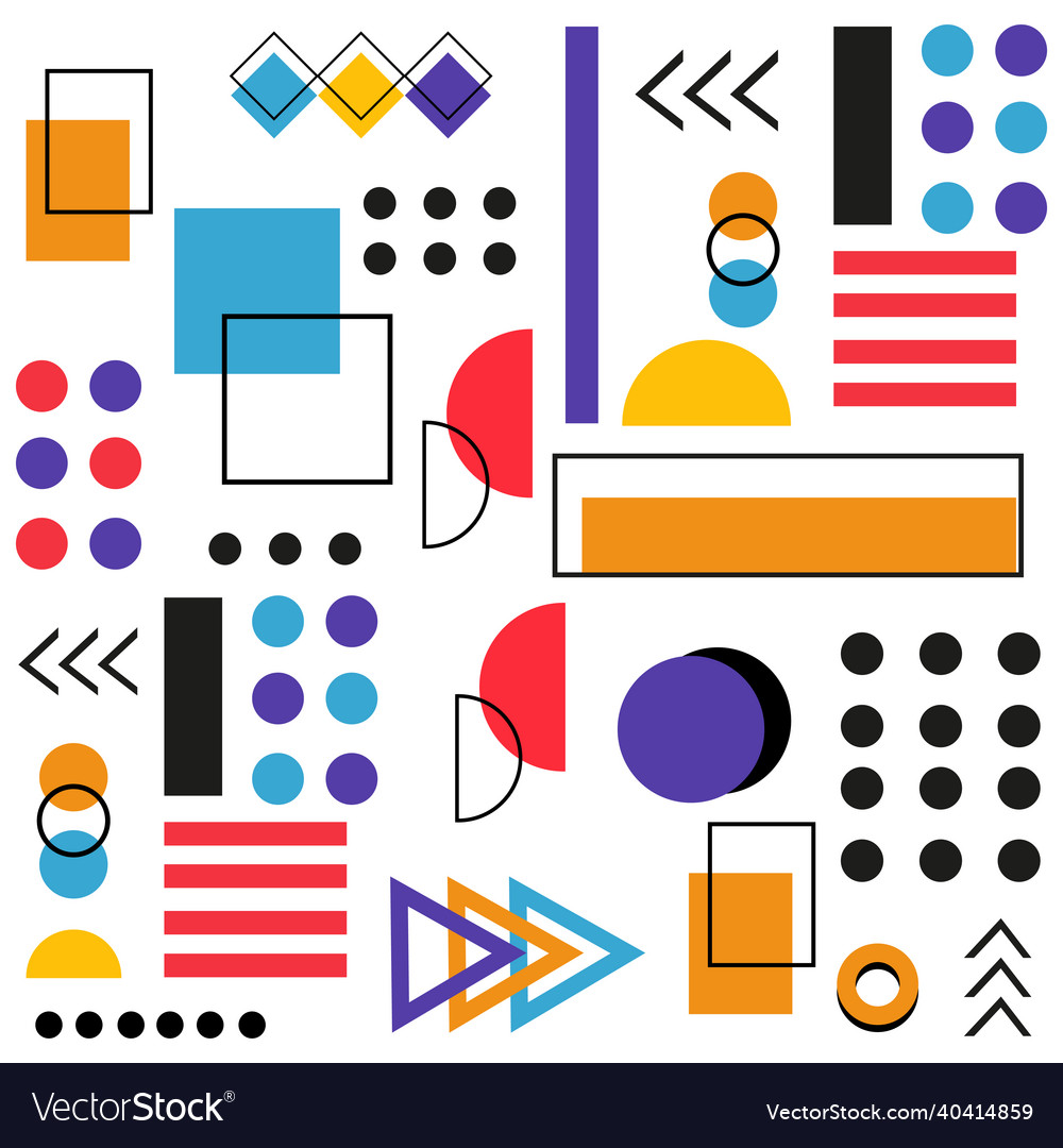 Abstract background with different geometric