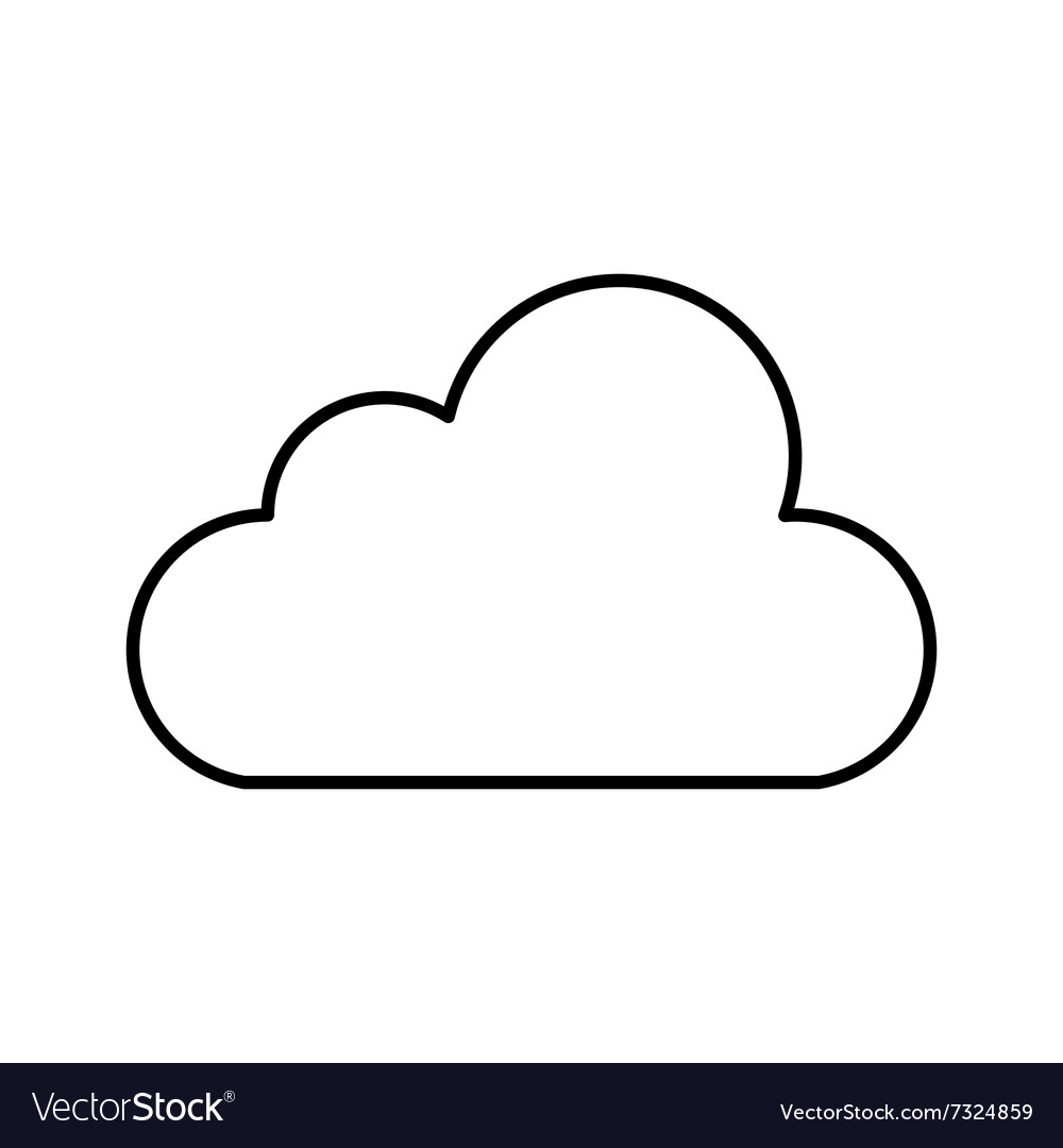 Cloud line icon Royalty Free Vector Image - VectorStock