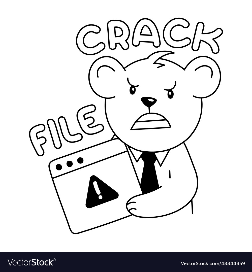 Crack file Royalty Free Vector Image - VectorStock