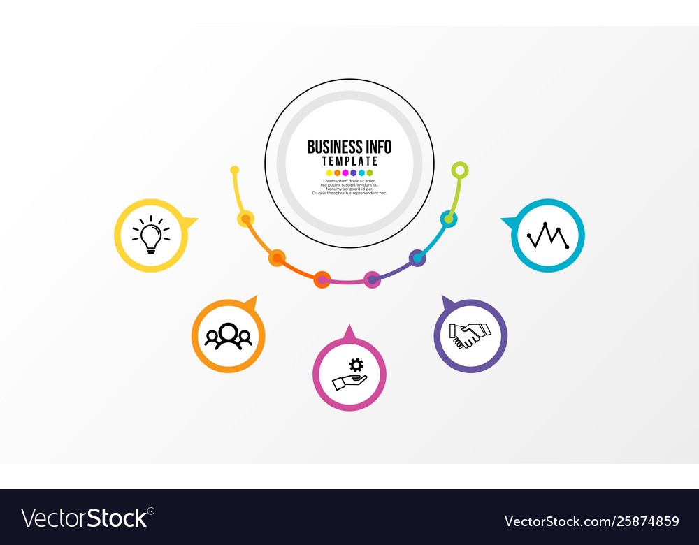 Infographic design template with options steps vector image Infographic design template with options steps