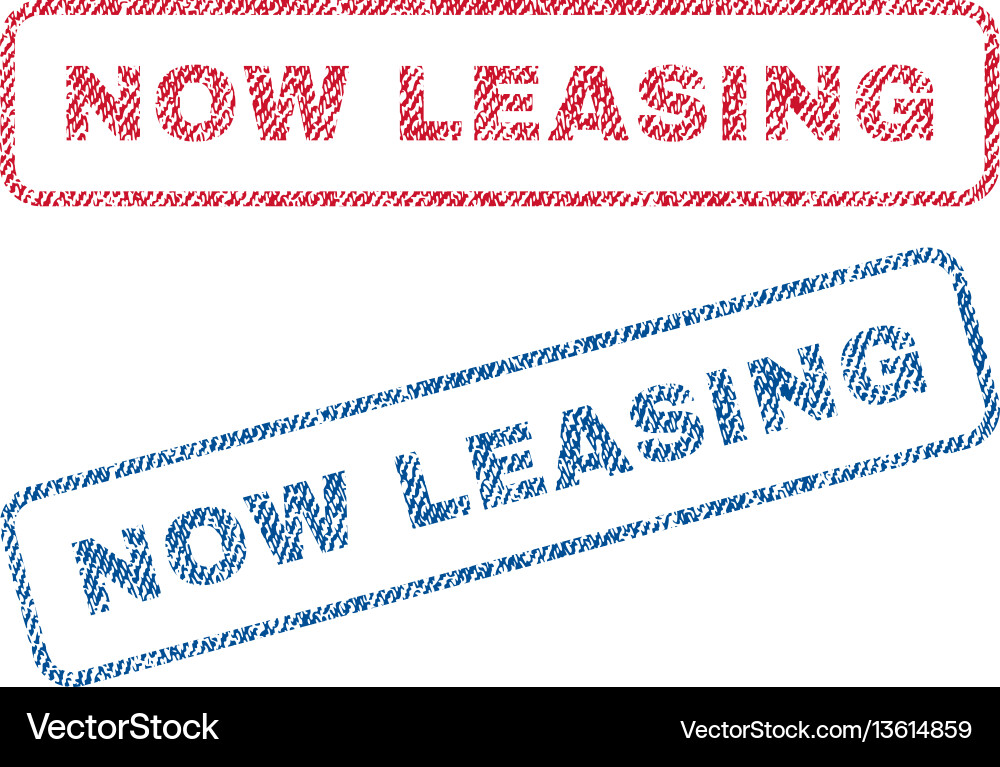 Now leasing textile stamps Royalty Free Vector Image