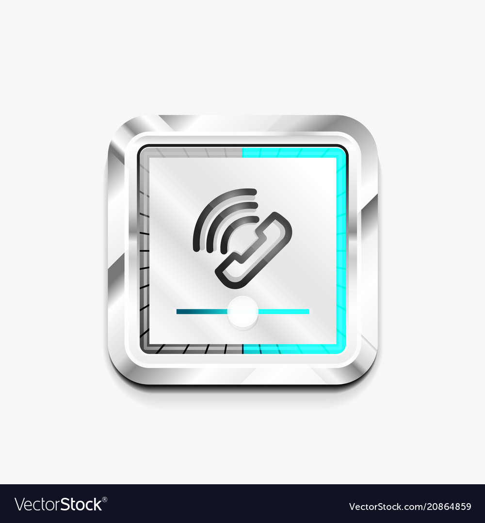 Phone button call support idea vector image Phone button call support idea