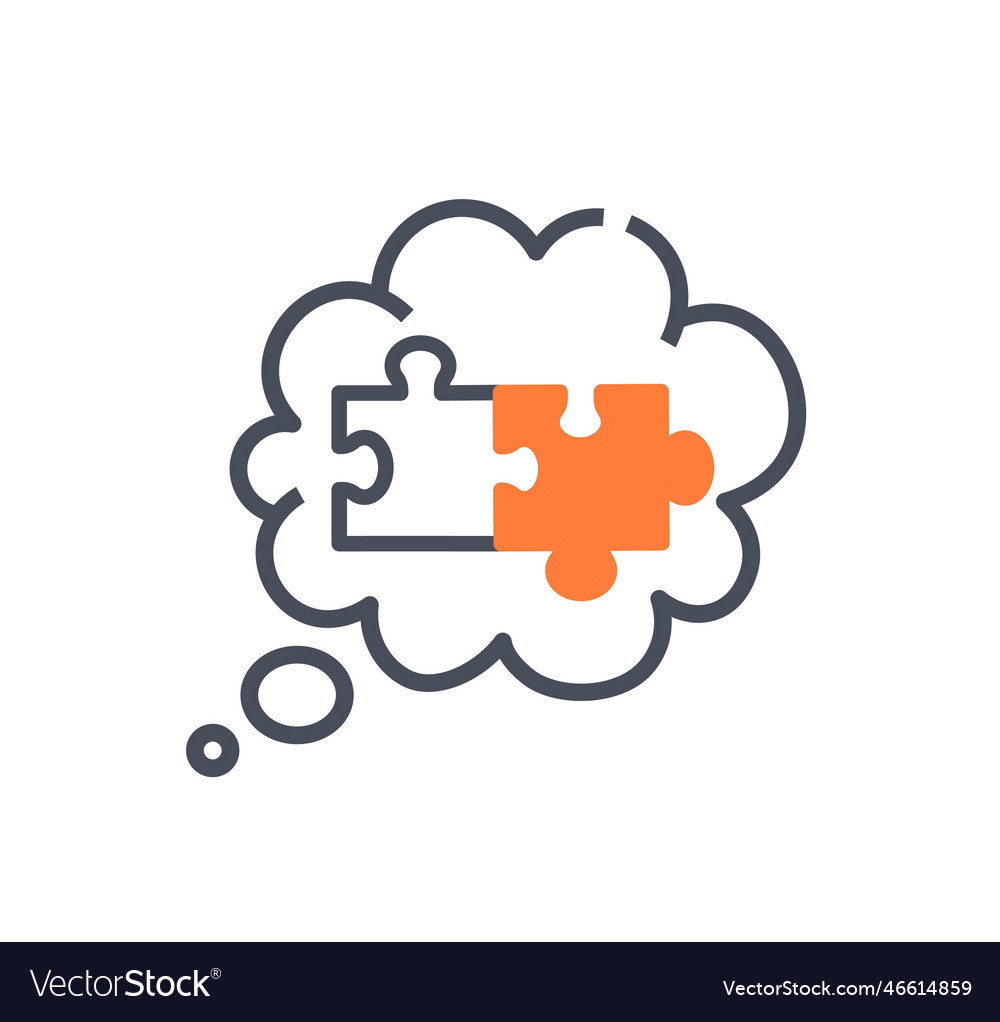 Puzzles in cloud icon