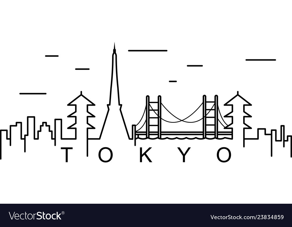 Tokyo outline icon can be used for web logo