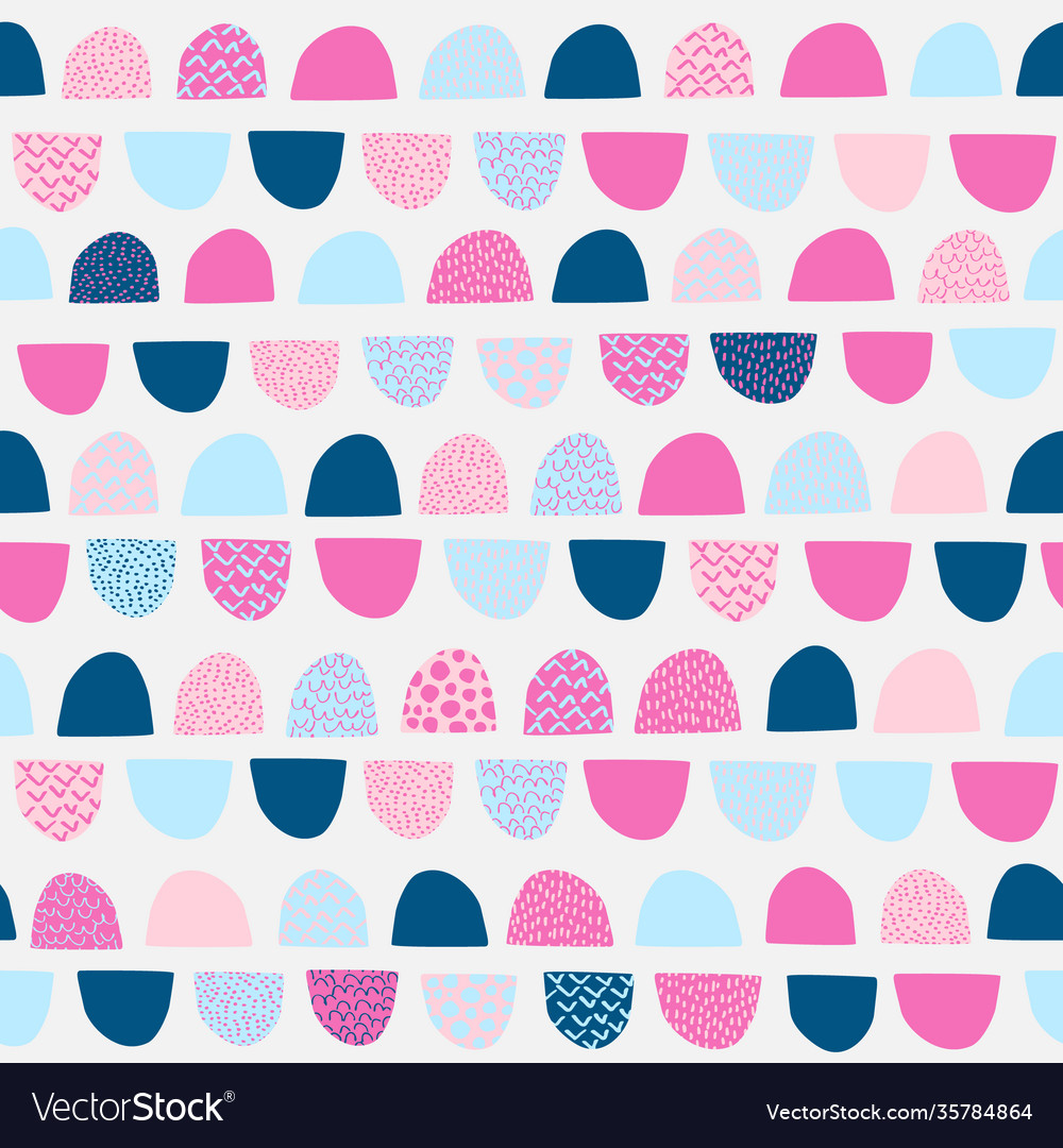 Abstract semi circles seamless patten cartoon vector image Abstract semi circles seamless patten cartoon