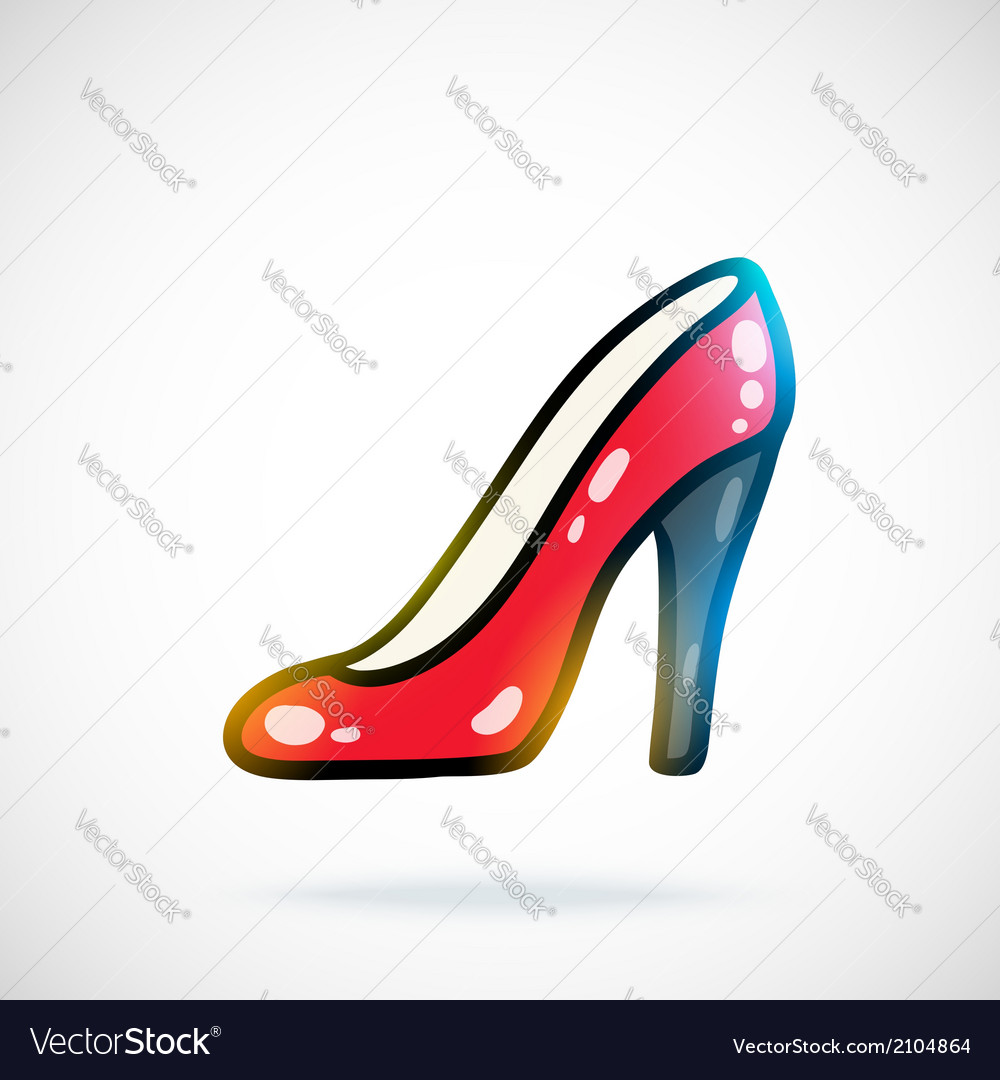 Cartoon red shoe