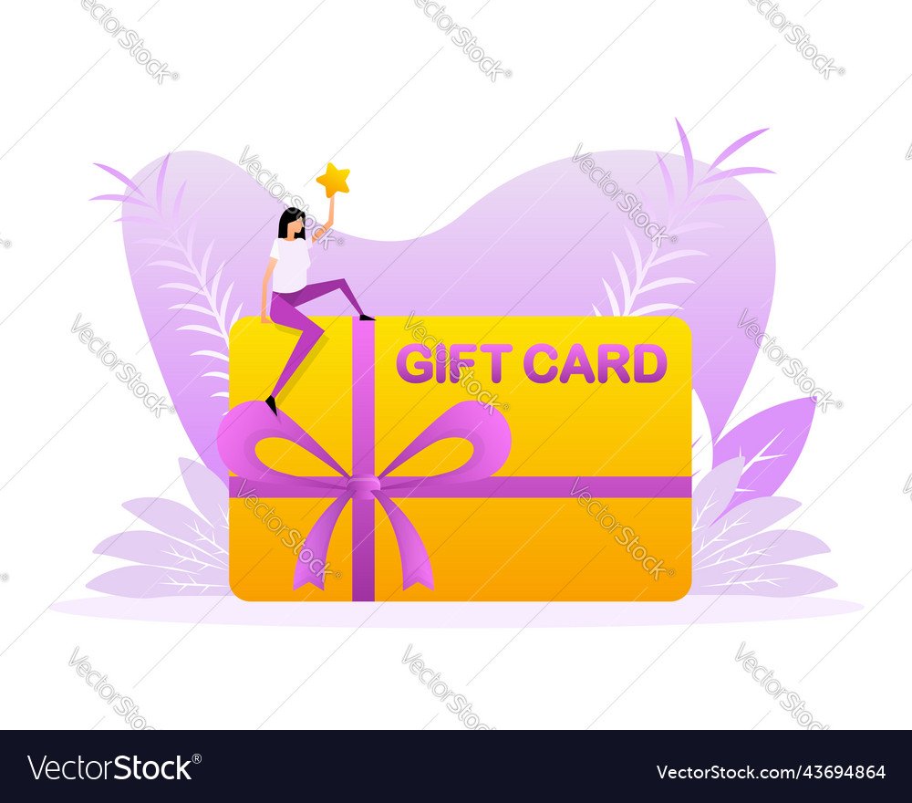 Gift card with people flat