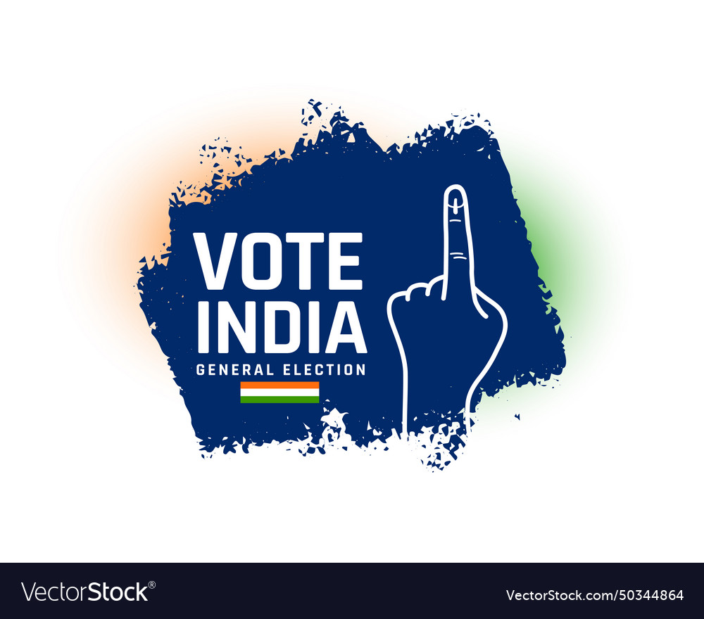 Indian general voting background for political Vector Image