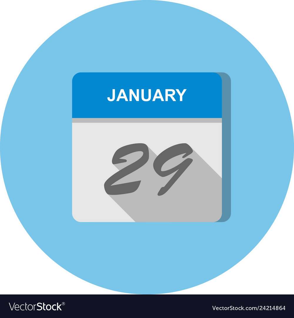 january-29th-date-on-a-single-day-calendar-vector-image