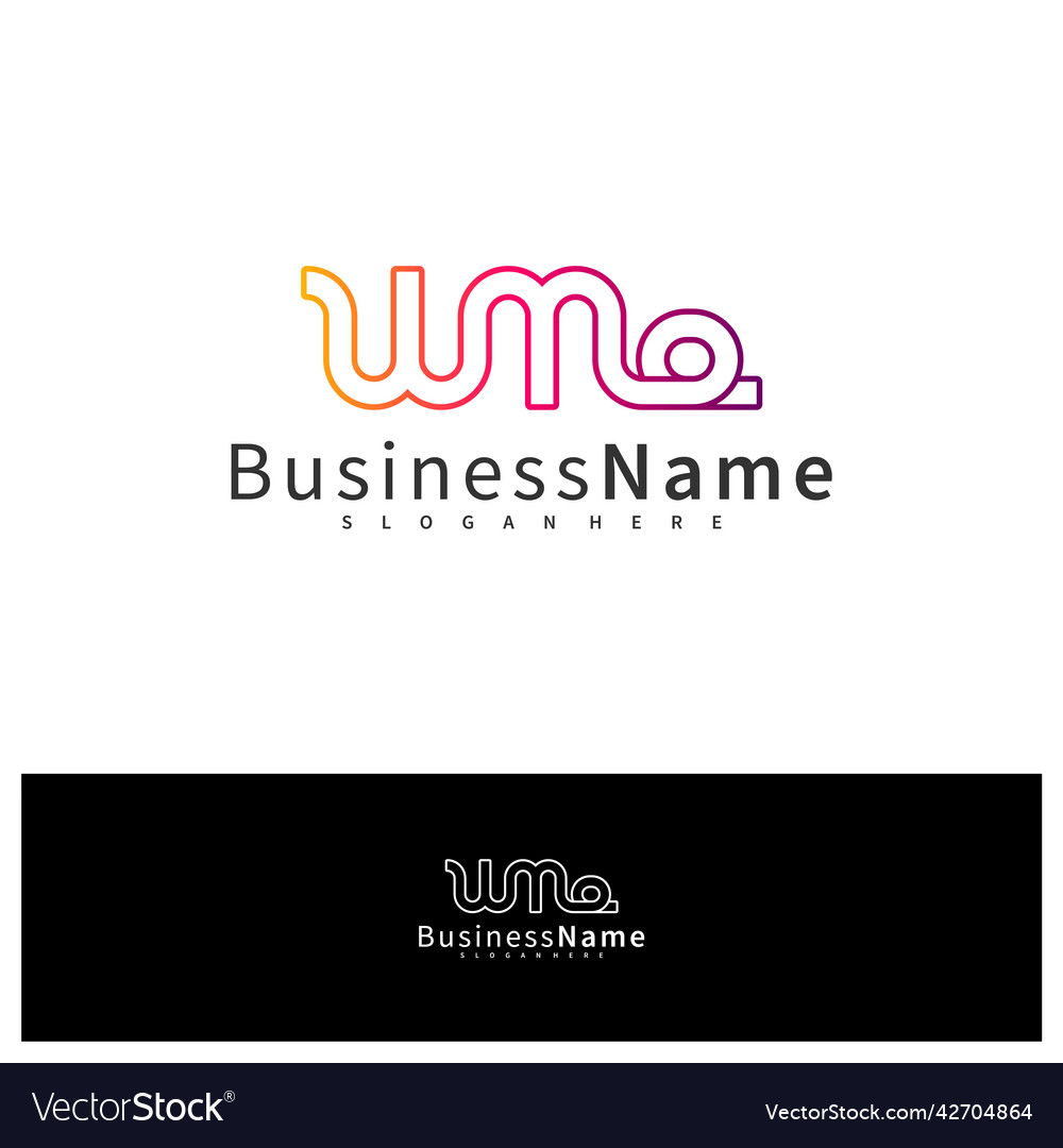 Letter wme logo design template initial