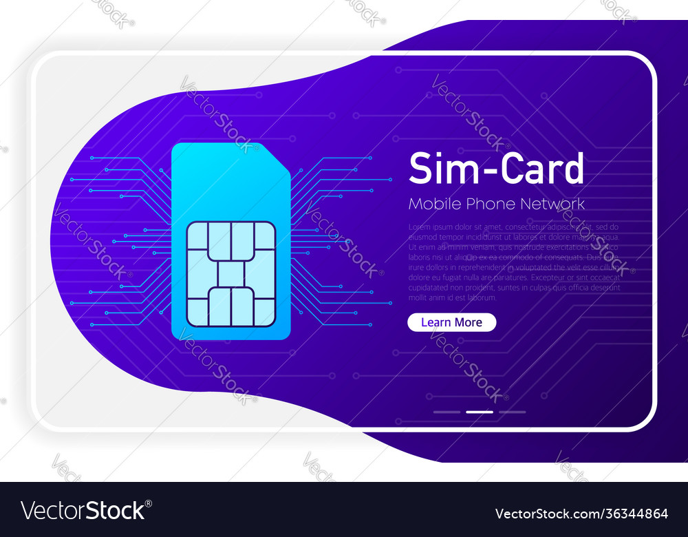 Mobile phone network logo sim card on browser