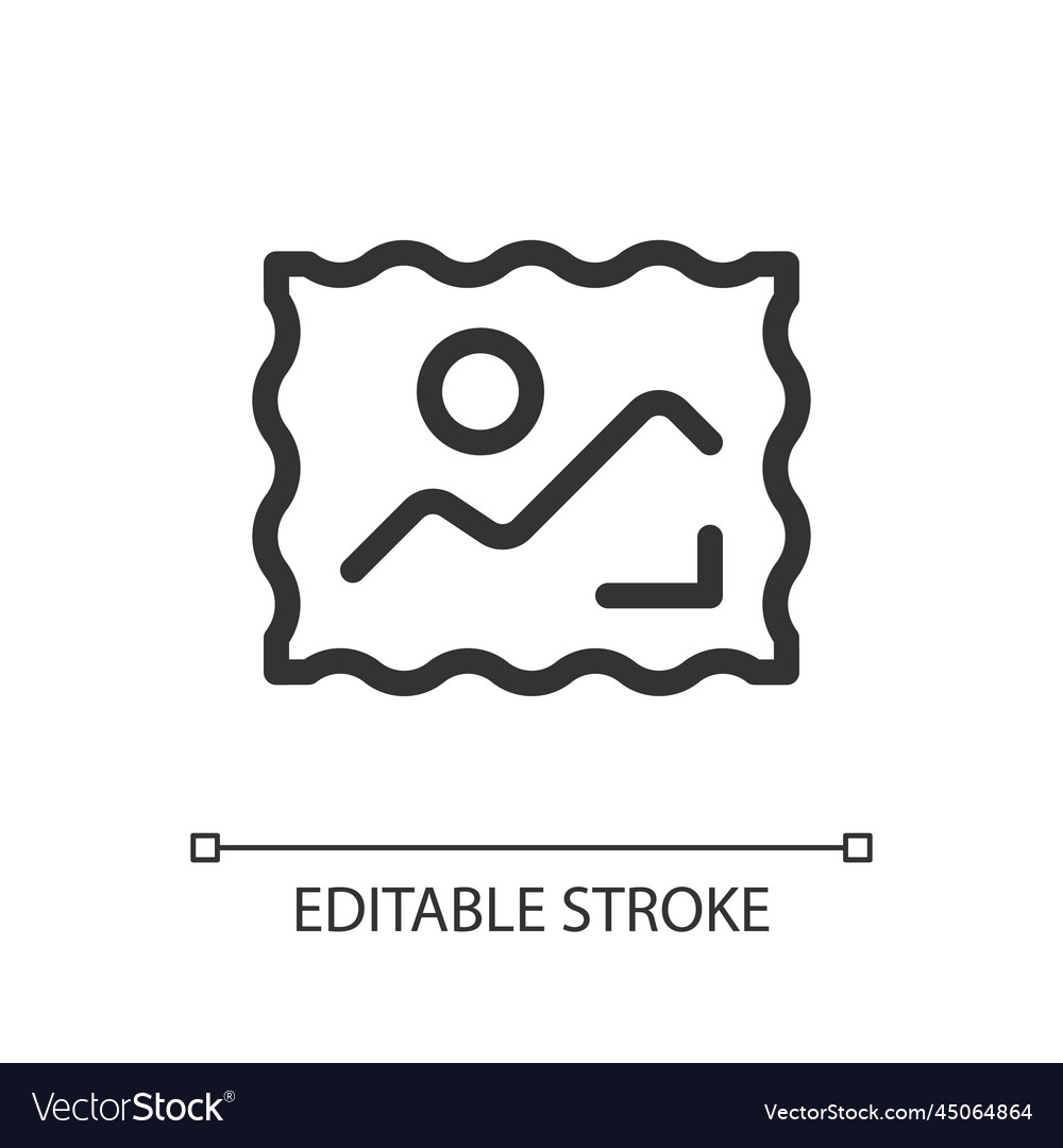 Poststempel Pixel perfekte lineare ui-Symbol vector image Poststempel Pixel perfekte lineare ui-Symbol