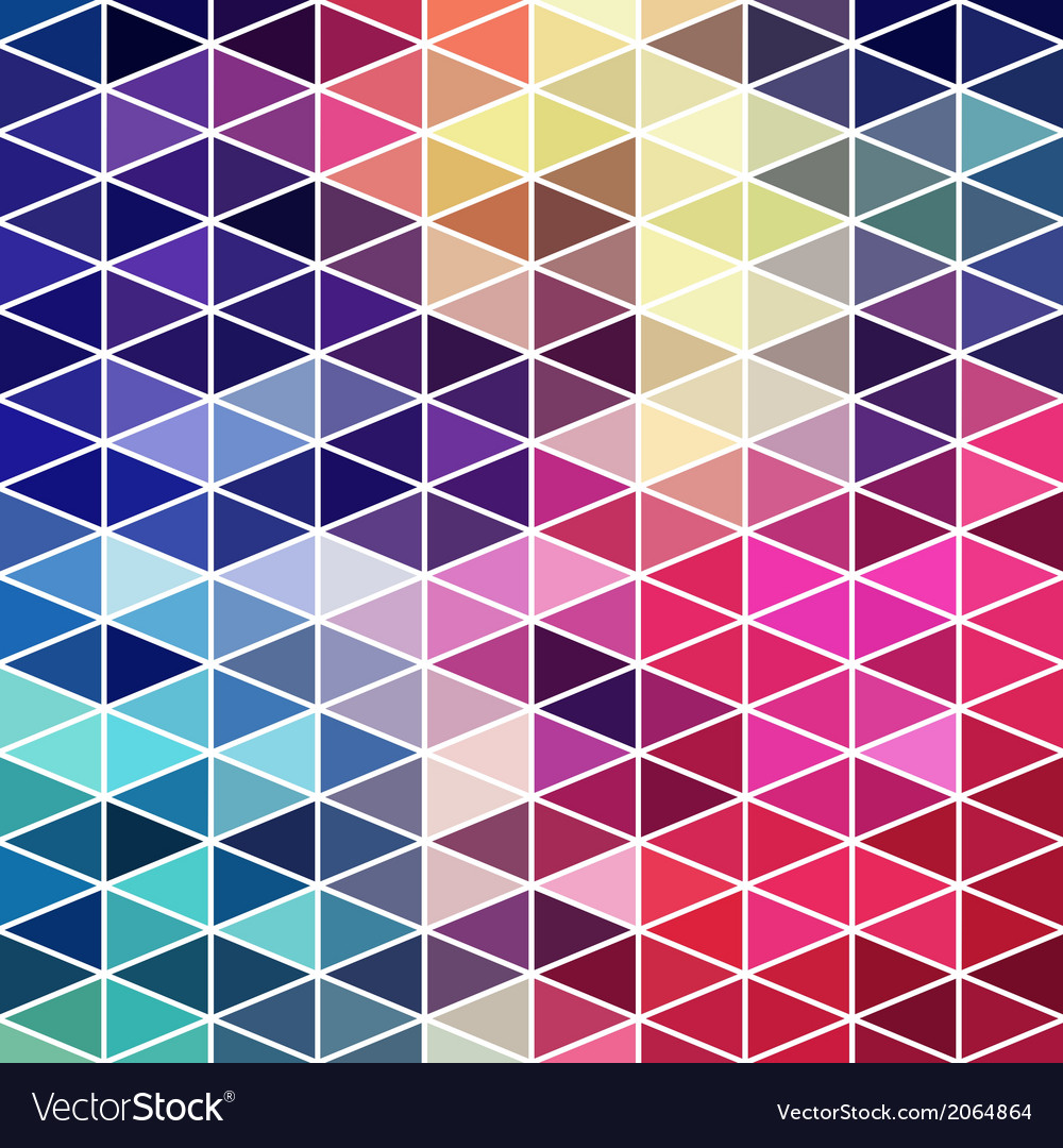 Retro pattern of geometric shapes colorful mosaic
