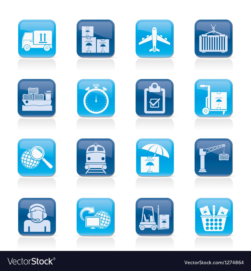 Shipping and logistic icons