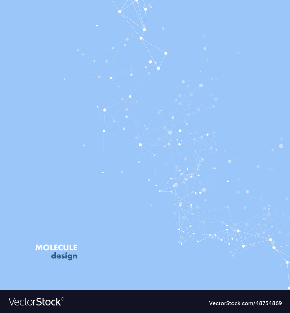 Abstract polygonal with connecting dots and lines vector image Abstract polygonal with connecting dots and lines