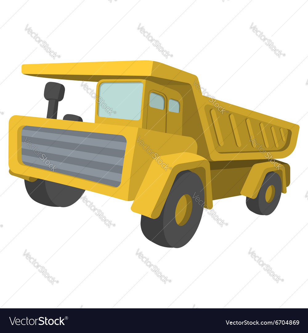 Building truck Tipper cartoon Royalty Free Vector Image