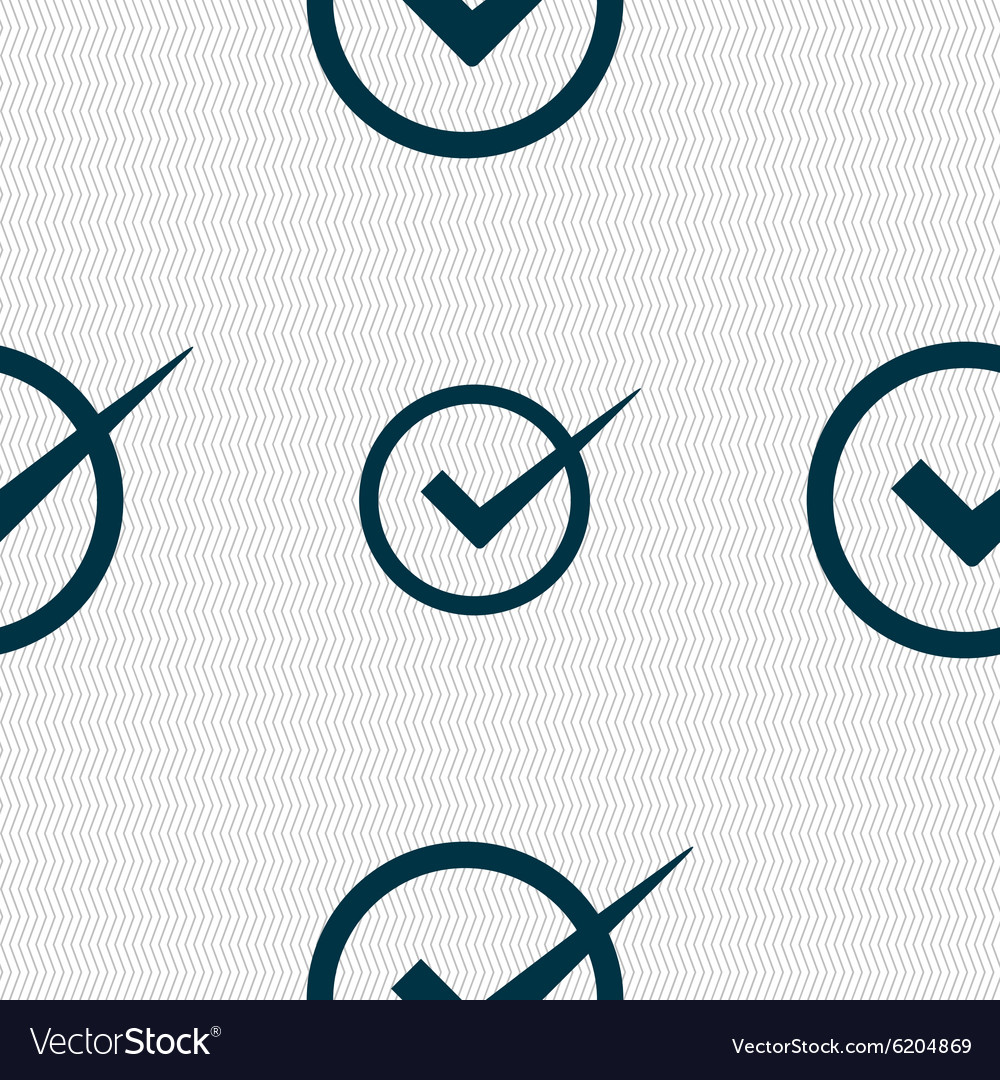 Check mark sign icon checkbox button seamless