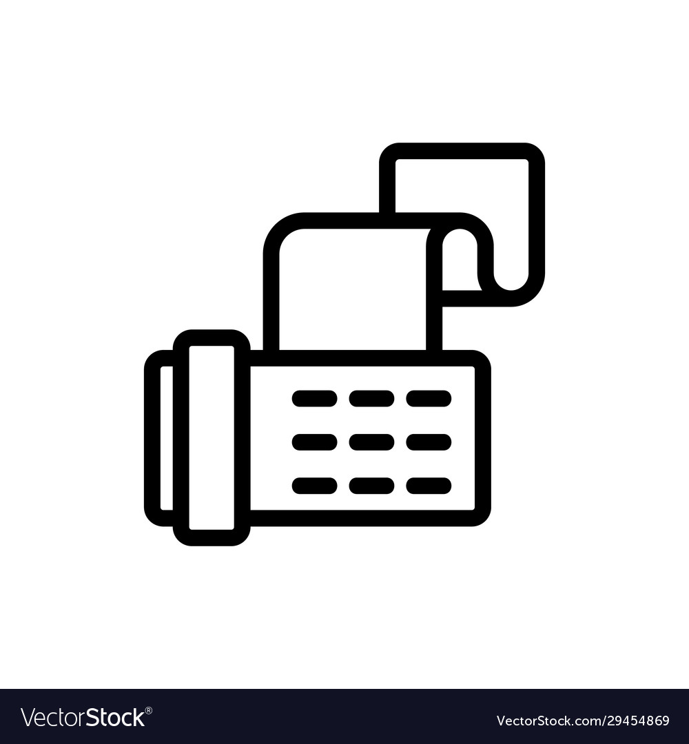 Fax icon isolated contour symbol