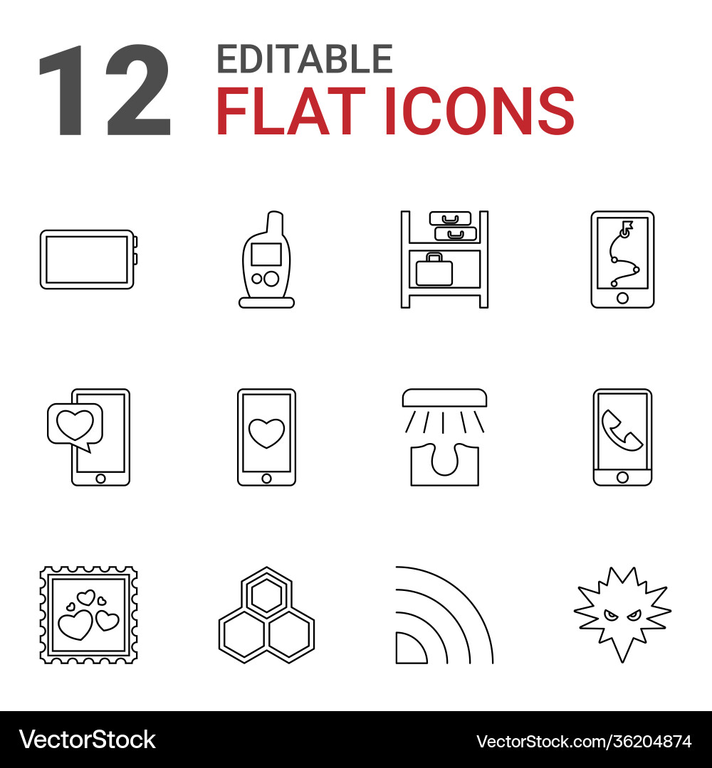 12 cell icons Royalty Free Vector Image - VectorStock