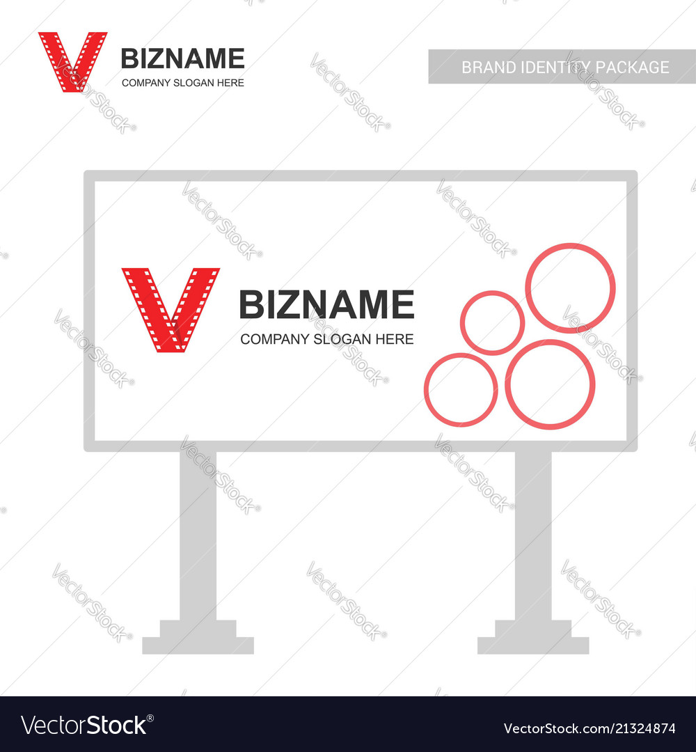 Company bill board ads design with video logo