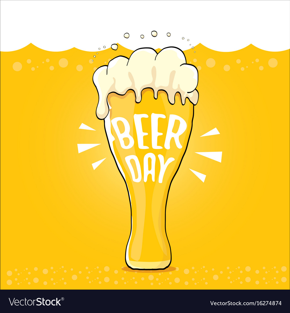 Happy beer day graphic poster Royalty Free Vector Image