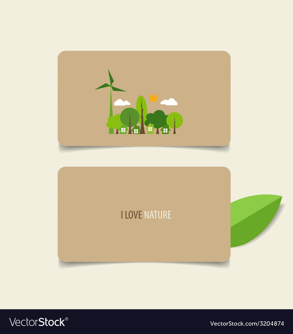 Nature banner eco organic labels and cards