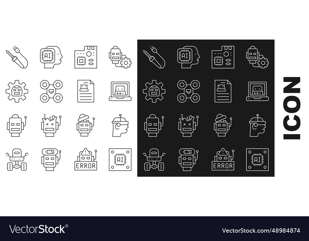 Set line processor with microcircuits cpu smart vector image Set line processor with microcircuits cpu smart