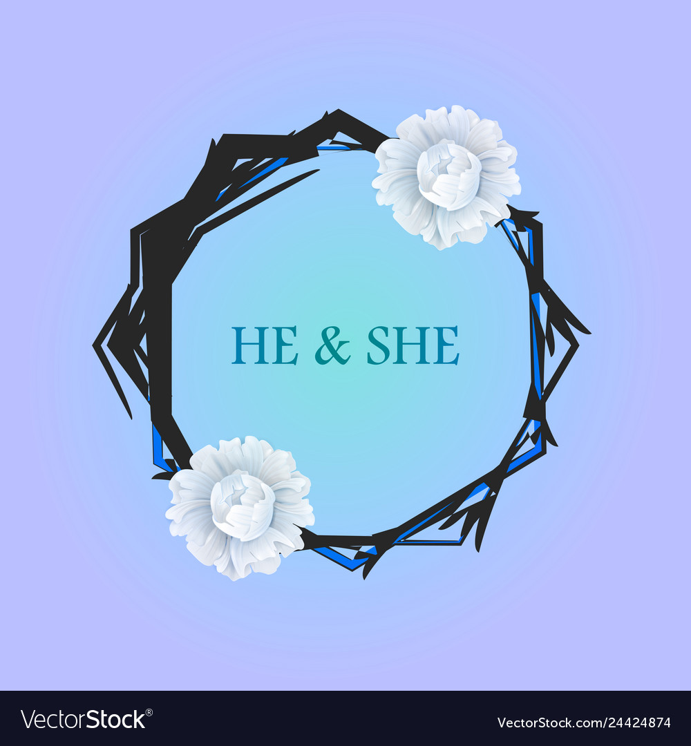 Watercolor wreath floral frame design hand drawn vector image