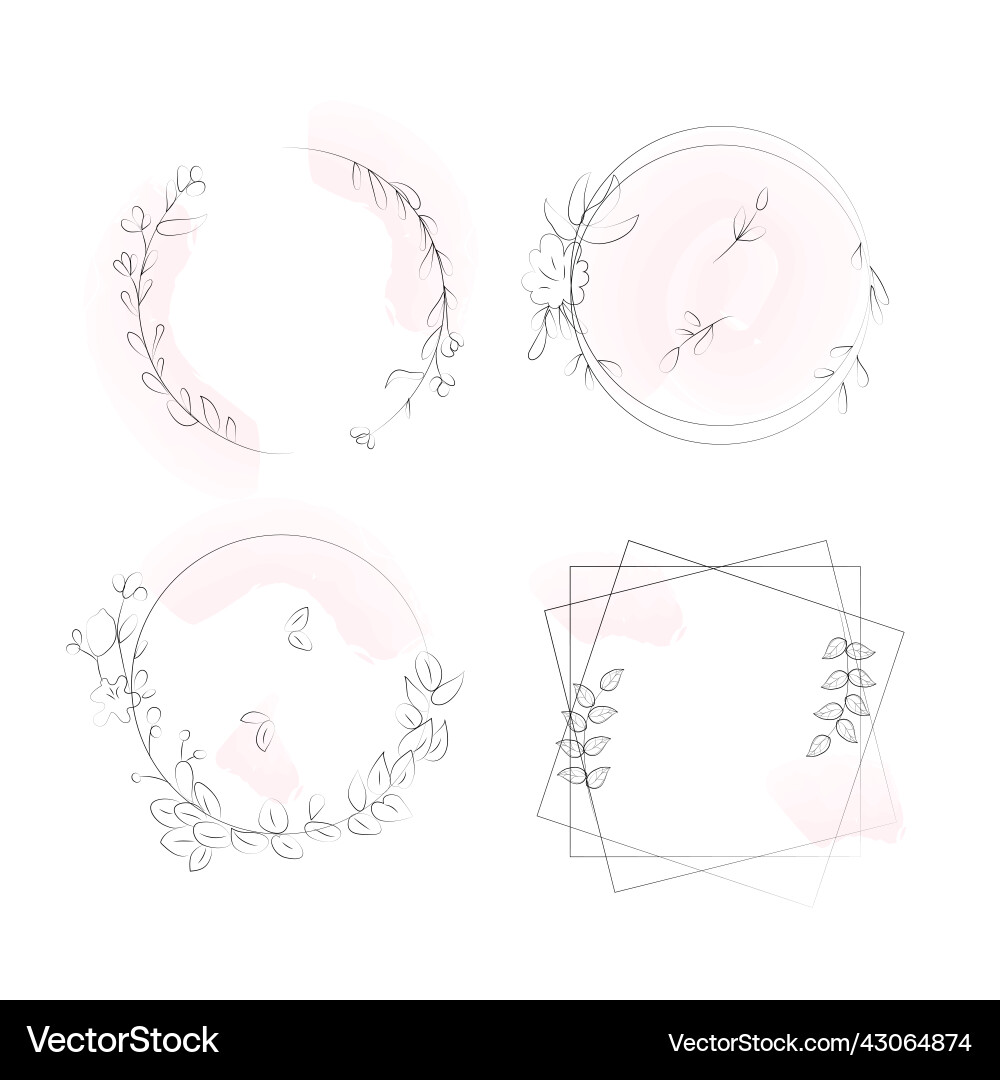 Wedding logo set Royalty Free Vector Image - VectorStock