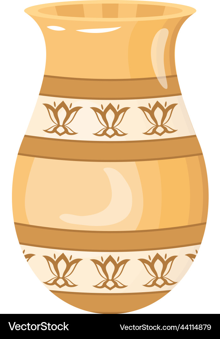 A ceramic pot flat Royalty Free Vector Image - VectorStock