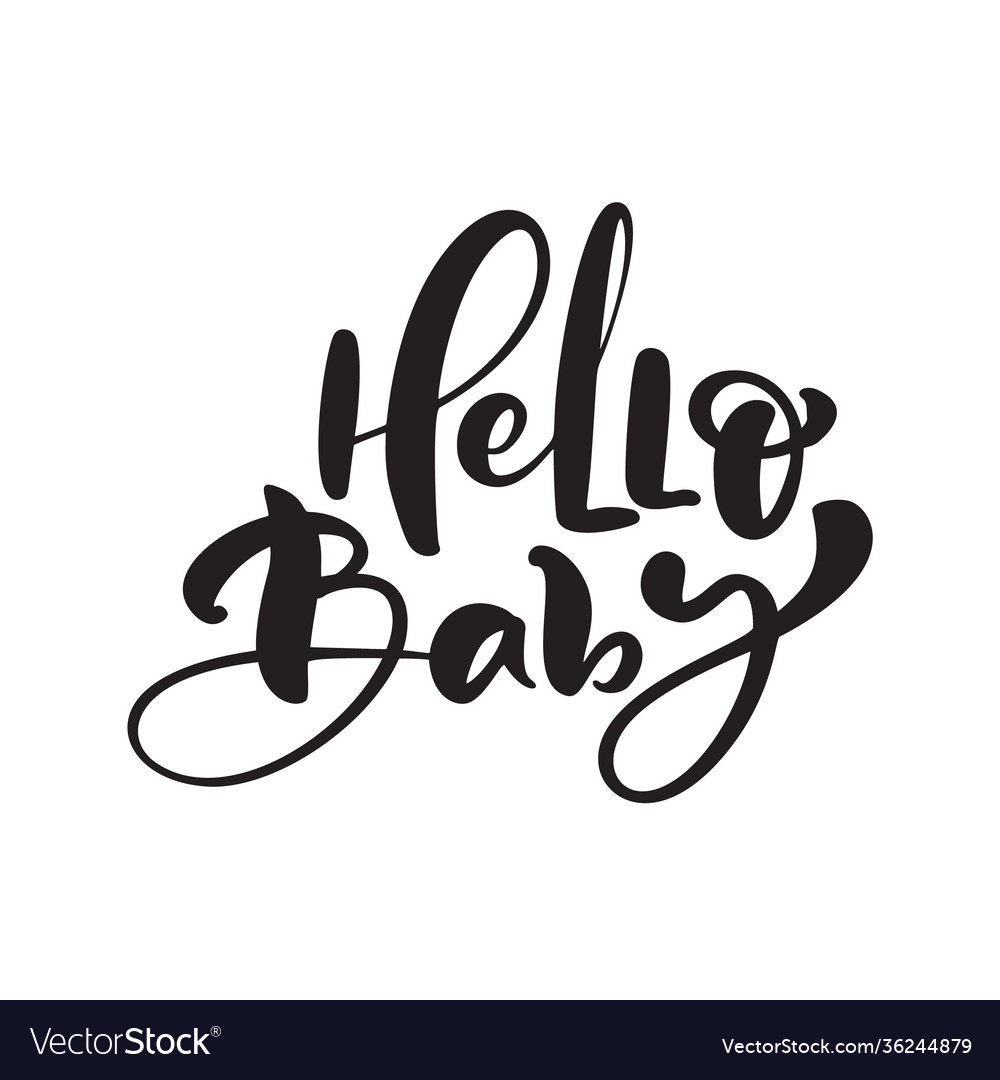 Hello ba handwritten calligraphy vector image Hello ba handwritten calligraphy