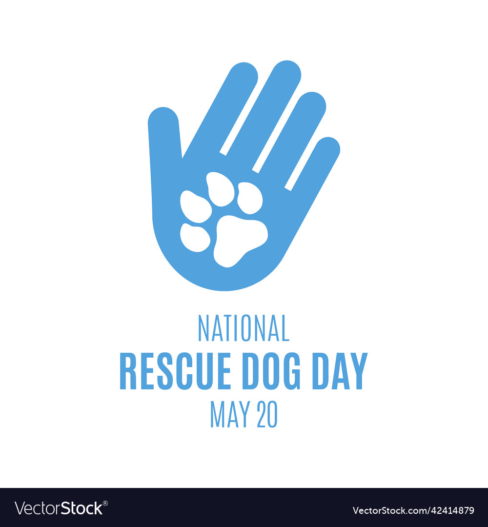 National rescue dog day icon Royalty Free Vector Image