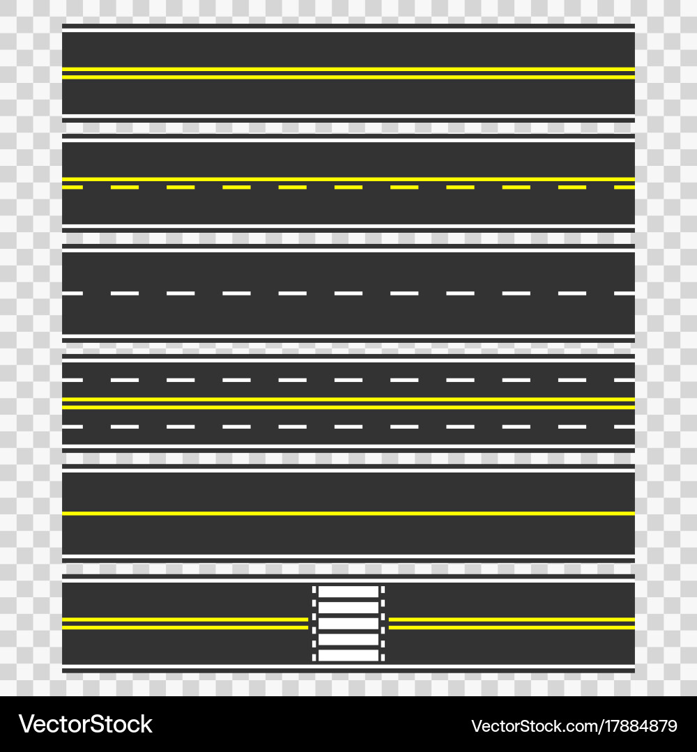 Roads seamless background Royalty Free Vector Image