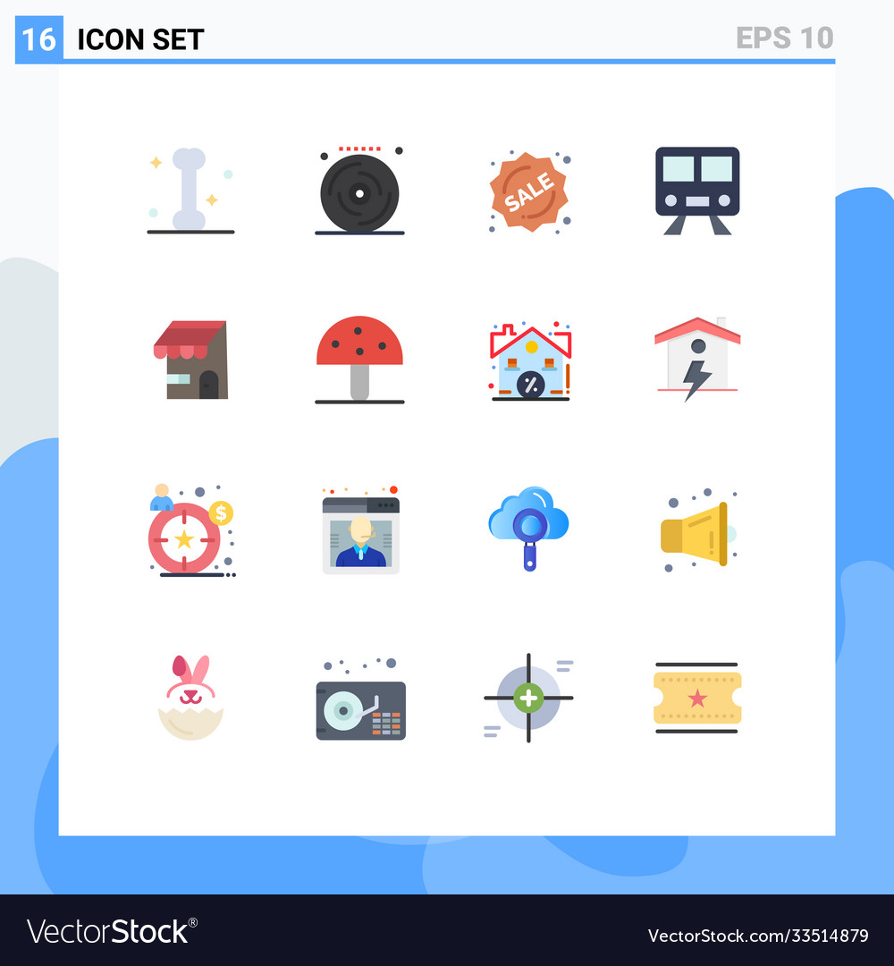 Set 16 modern ui icons symbols signs