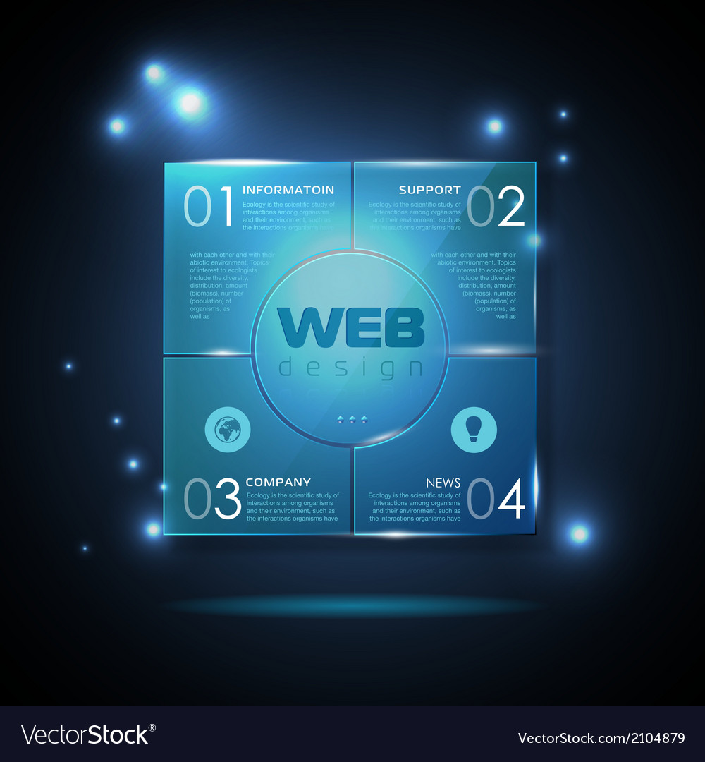 website template design technology background vector image