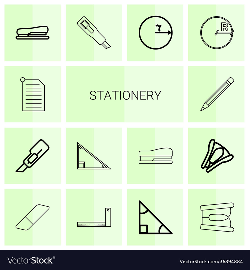 14 stationery icons