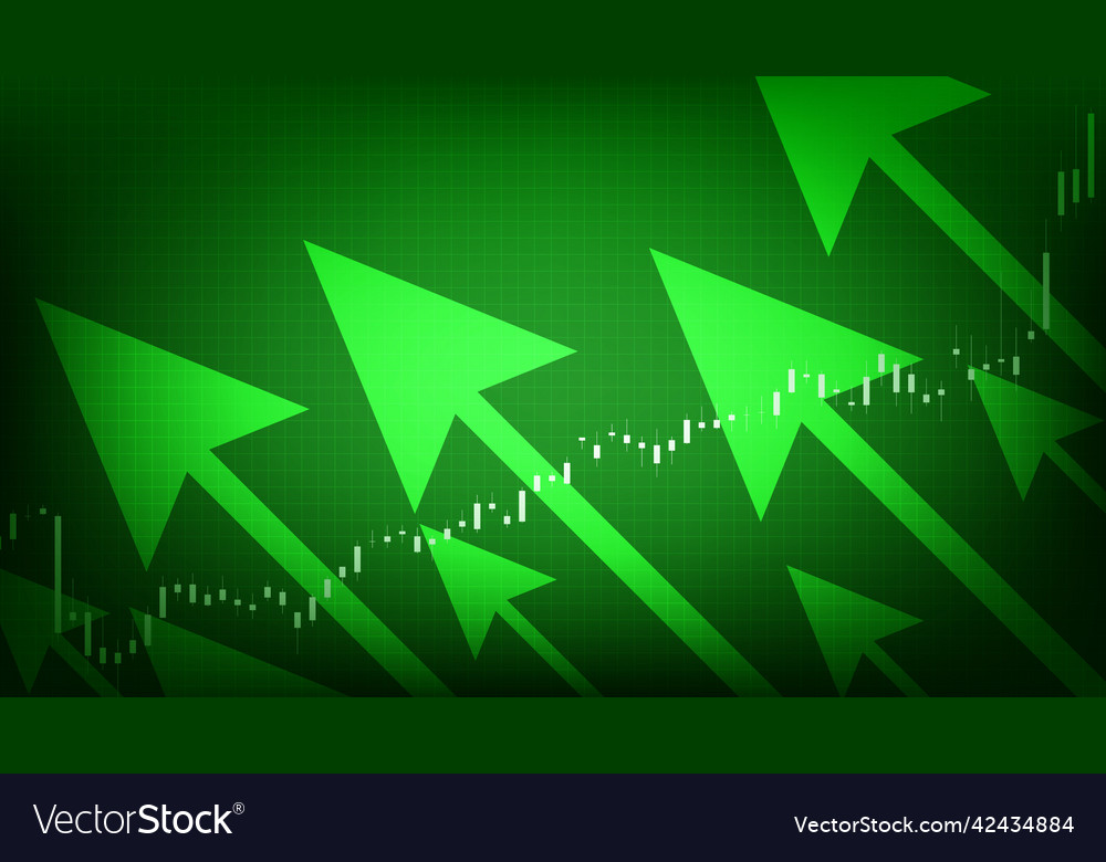 Abstract background of uptrend stock market chart Vector Image