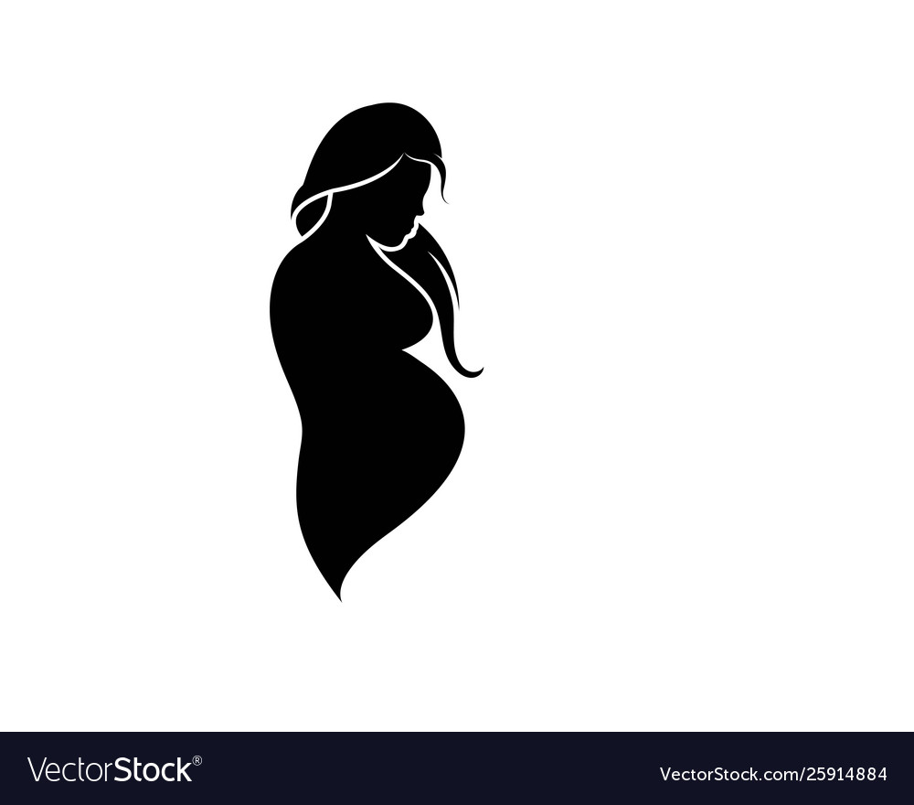 Beauty pregnant women icon Royalty Free Vector Image